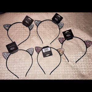 Rhinestone cat ears for kids 5pcs